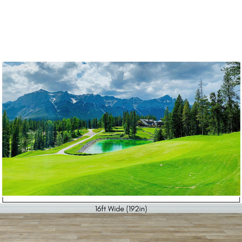 Golf Course Mountain View Wallpaper.