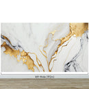 Gold Ink Splash on White Marble Slate Wall Mural Wallpaper