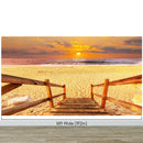 Yellow Sunset on Beach Wallpaper Mural.