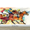 Jockey Equestrian Horse Racing Colorful Wall Mural.