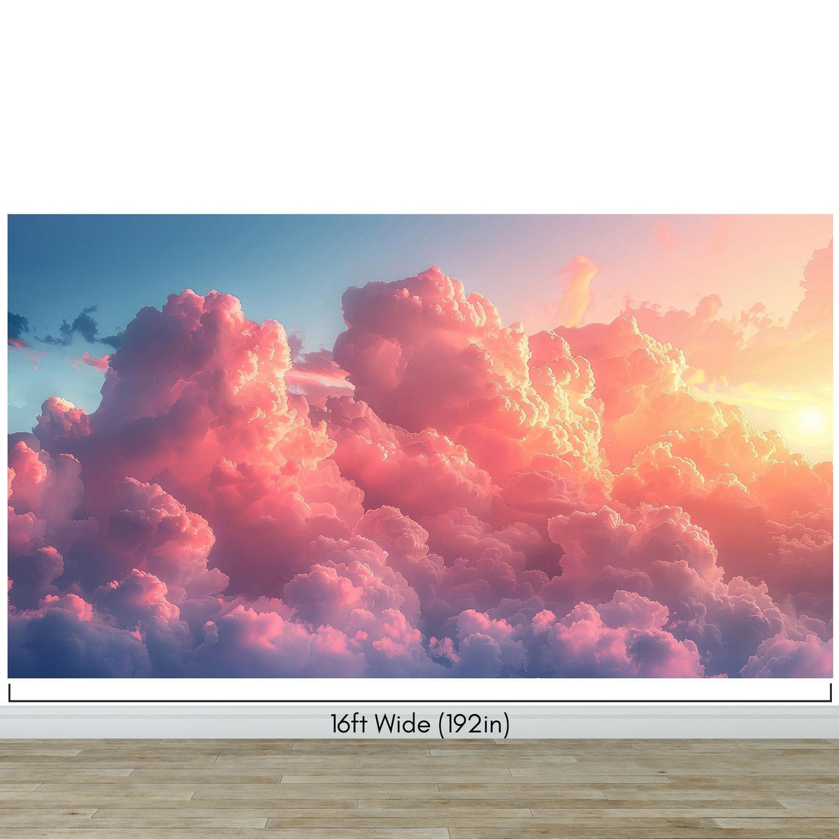 Pink Clouds Wallpaper Mural. #6983, photo 13 of 13