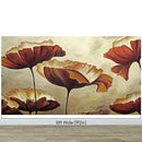 Sepia Poppies Flower Wall Mural. Vintage Botanical Wallpaper.