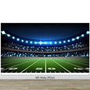 Football Stadium Wallpaper Mural. Bright lights over 50 yard line.