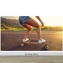 Skater Girl Wallpaper. Tropical Vibe Wall Mural.