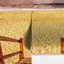 Yellow Sunset on Beach Wallpaper Mural.
