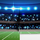 Football Stadium Wallpaper Mural. Bright lights over 50 yard line.