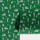 Golf Pattern Green Wallpaper Mural.