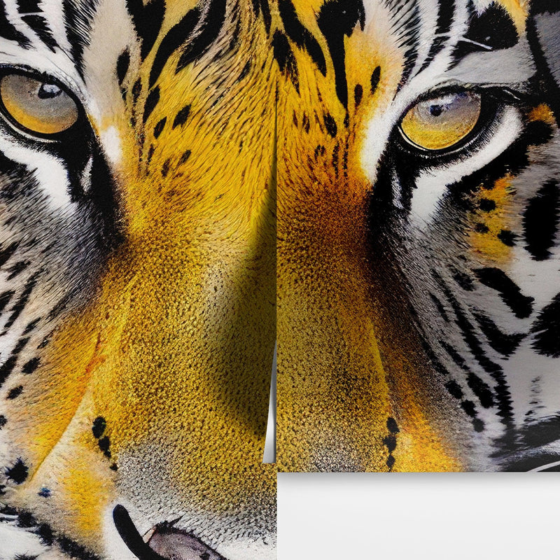 Glamour Chic Colorful Jungle Tiger Wall Mural.