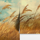 Wildgrass Wallpaper Mural. Rustic Country Farmhouse Theme.