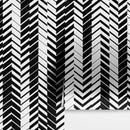 Black and White Minimal Retro Stripes Pattern Wallpaper.