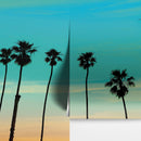 California SoCal Tropical Sunset Palm Trees Large Wall Mural.