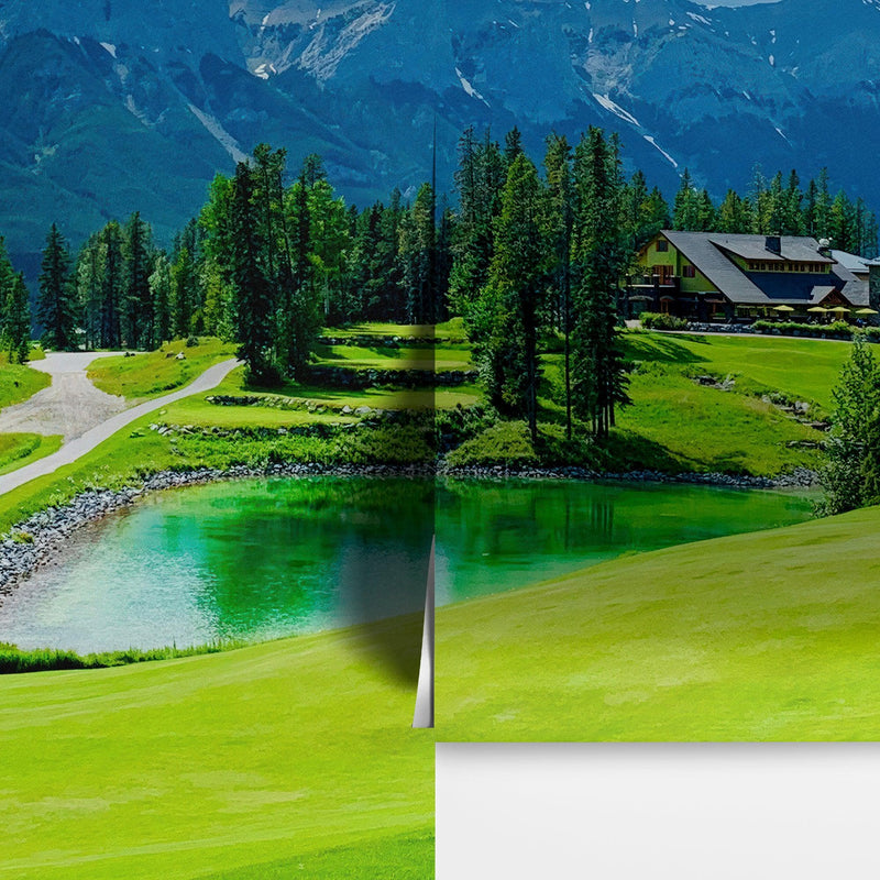 Golf Course Mountain View Wallpaper.