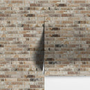 Brick Pattern Wallpaper Mural. Light Tan and Brown Color.