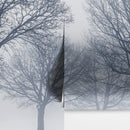Black and White Snow Covered Trees Winter Landscape Wall Mural.
