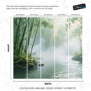 Foggy Bamboo Forest River Wallpaper Mural.