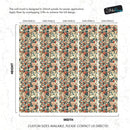 Botanical Flower Garden With Pastel Color Red, Green, Beige Background Wall Mural.