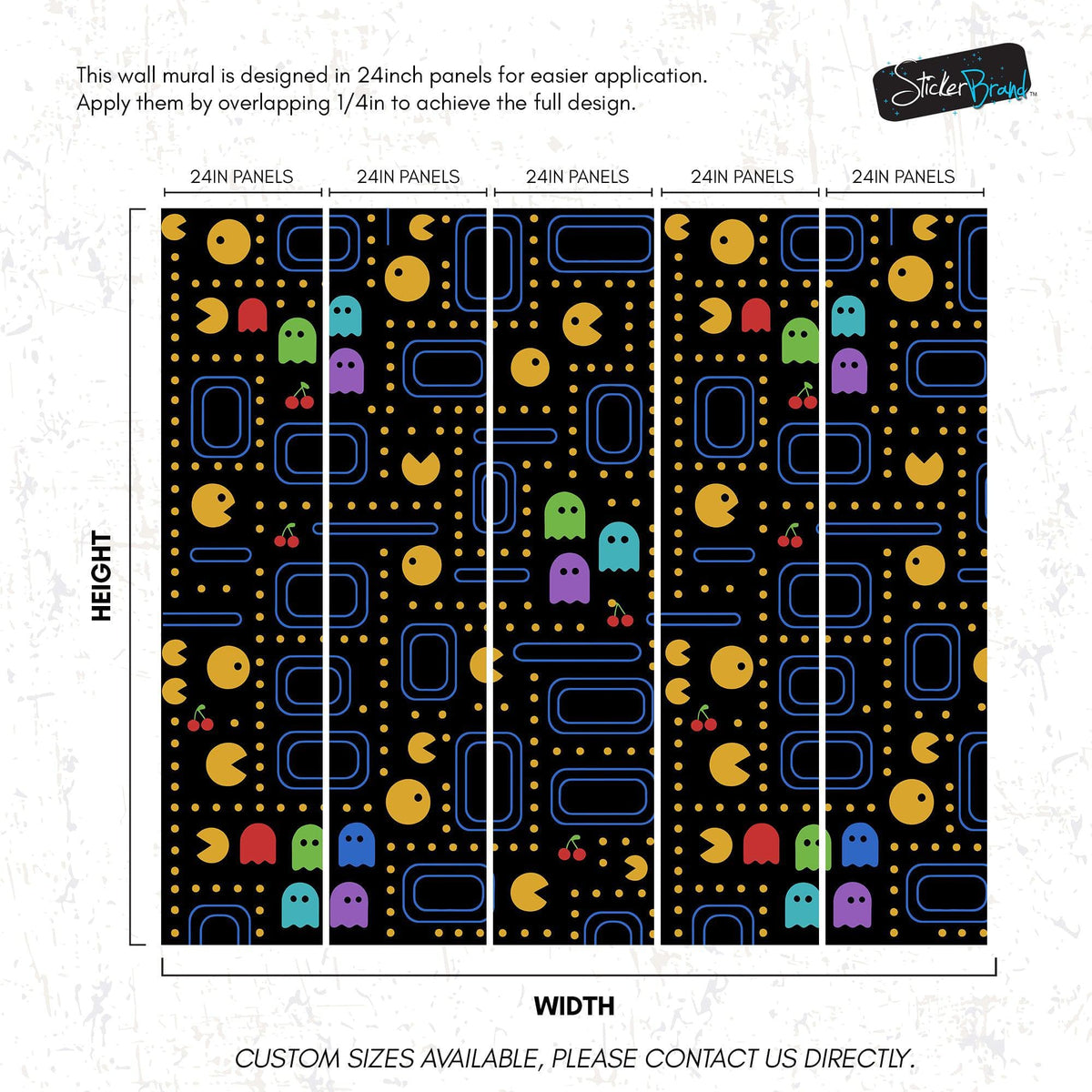 Pacman Wallpaper Mural. #7004, photo 7 of 12