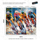Cyclist Race Wallpaper Mural. Colorful Painting.