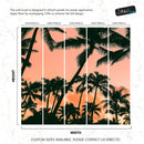 Sunset Wallpaper Mural. Palm Trees Tropical Vibe.