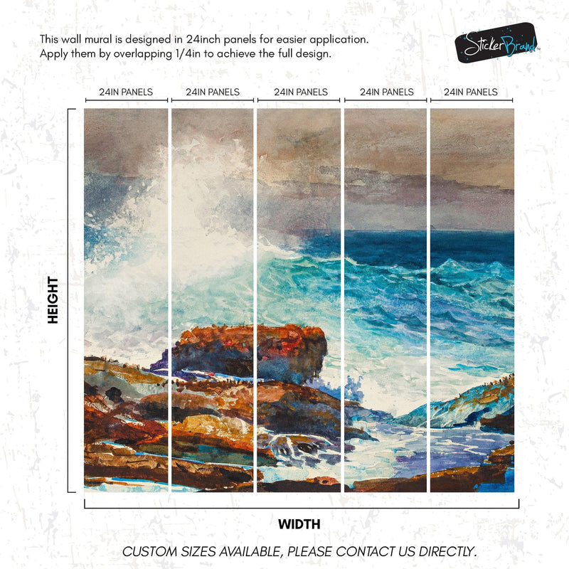 Incoming Tide by Winslow Homer Wall Mural.