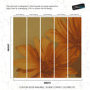 Vintage Pastel Floral Wallpaper – Yellow and Orange Botanical Flower Painting Wall Mural.