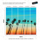 California SoCal Tropical Sunset Palm Trees Large Wall Mural.