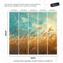 Wildgrass Wallpaper Mural. Rustic Country Farmhouse Theme.