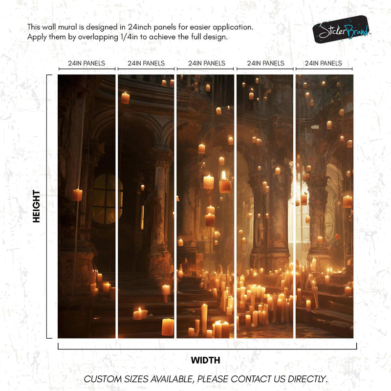 Floating Candles /  Great Hall Room Wallpaper /  Wizardly World Wall Mural.