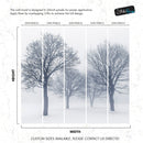 Black and White Snow Covered Trees Winter Landscape Wall Mural.