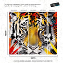Glamour Chic Colorful Jungle Tiger Wall Mural.