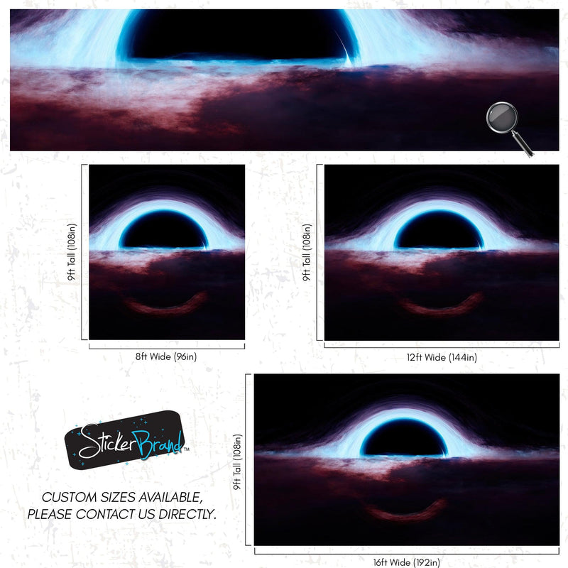 Black Hole Wall Mural – Interstellar Space Sci-Fi Wallpaper.