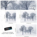 Black and White Snow Covered Trees Winter Landscape Wall Mural.