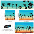 California SoCal Tropical Sunset Palm Trees Large Wall Mural.