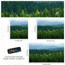 Green Forest Wallpaper Mural. Scenic Landscape Wall Mural.