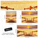 Yellow Sunset on Beach Wallpaper Mural.