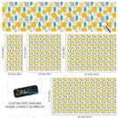 Autumn Leaves Wallpaper. Yellow, Grey, Teal Leaf Wall Mural.