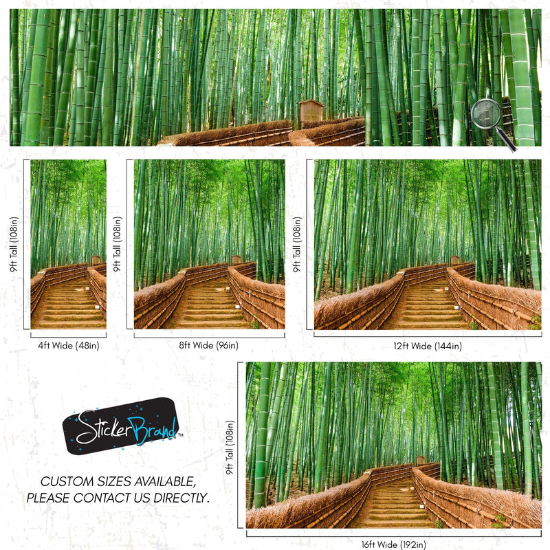 Japanese Bamboo Forest Arashiyama Woods Wall Mural