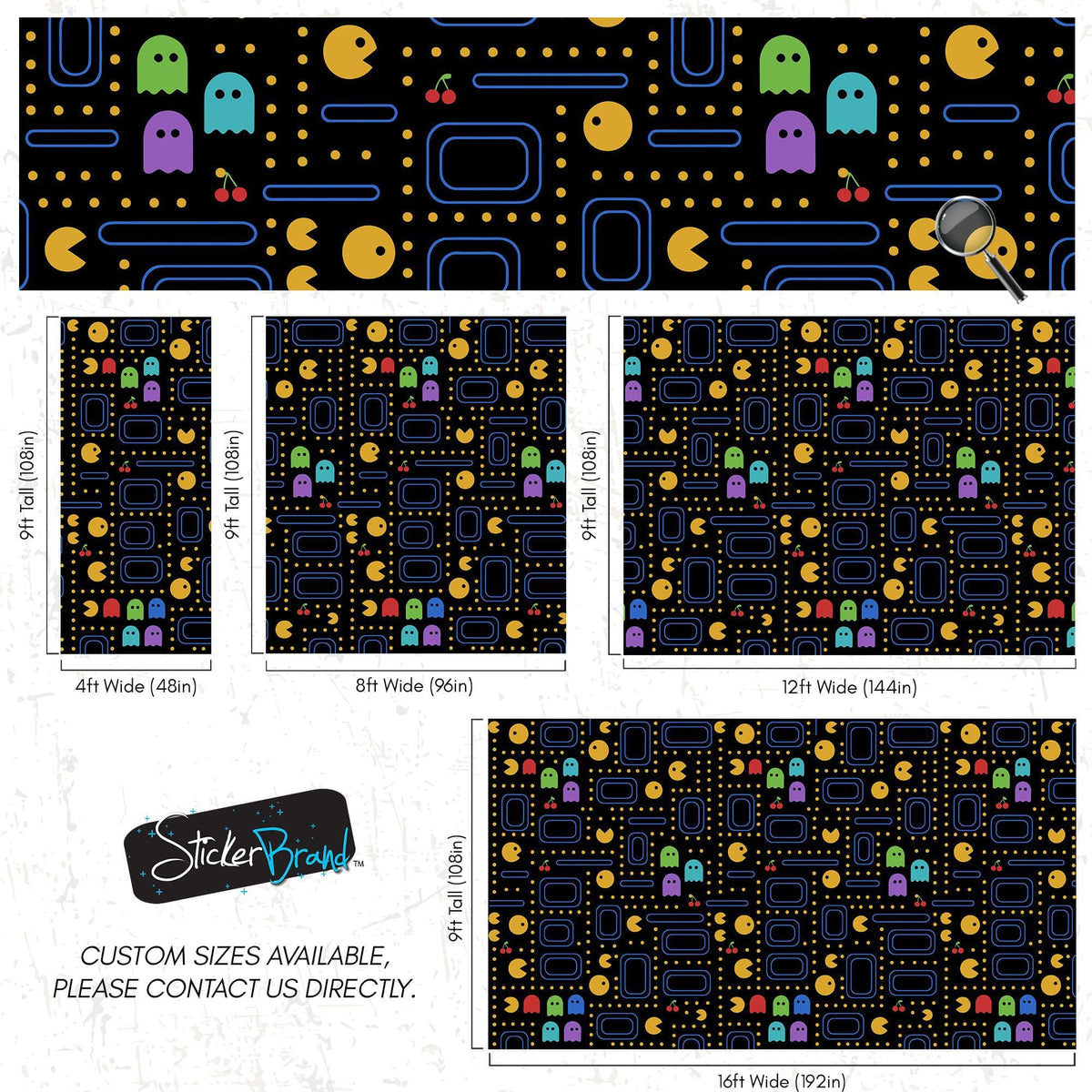 Pacman Wallpaper Mural. #7004, photo 8 of 12