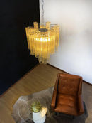 Solene Tiered Amber Glass Chandelier