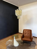 Solene Tiered Amber Glass Chandelier