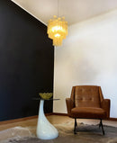 Solene Tiered Amber Glass Chandelier