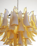 Vintage Caramels Glass Murano Petals Chandelier