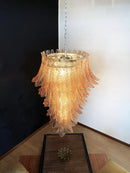 Murano Amber Felch Spiral Chandelier