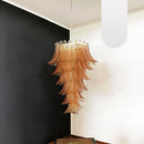 Murano Amber Felch Spiral Chandelier