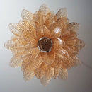 Murano Amber Ferns Glass Chandelier