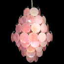 Huge Vintage Murano Pink Disks Chandelier
