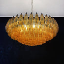 Murano Faceted Amber Glass Chandelier
