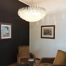 Murano Faceted Transparent Glass Chandelier