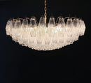 Murano Faceted Transparent Glass Chandelier