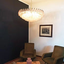 Pink Murano Rhombus Faceted Glass Chandelier